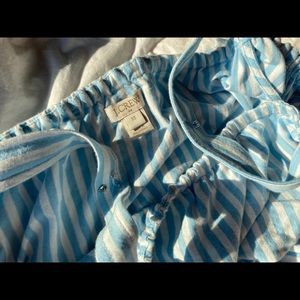 J Crew Tank Top Summer Blue White